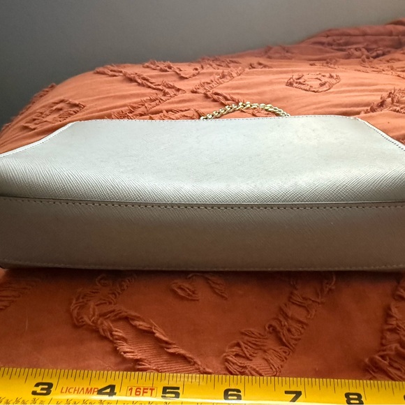 kate spade new york Carson Saffiano Leather Convertible Crossbody Gray White - Picture 5 of 7